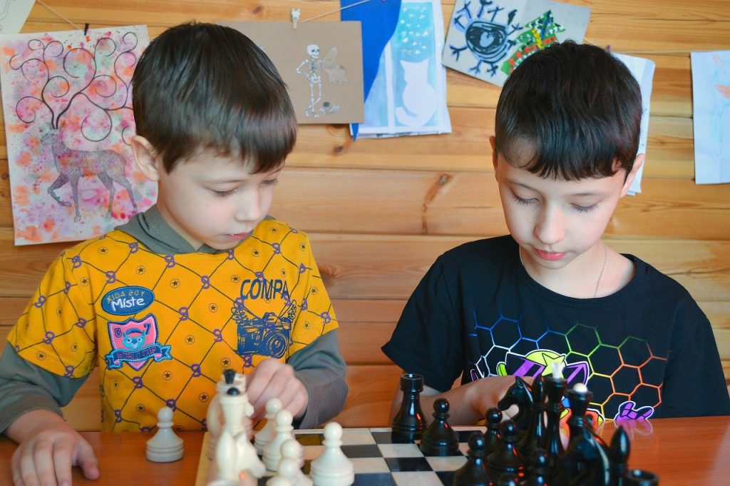 chess on children development kid